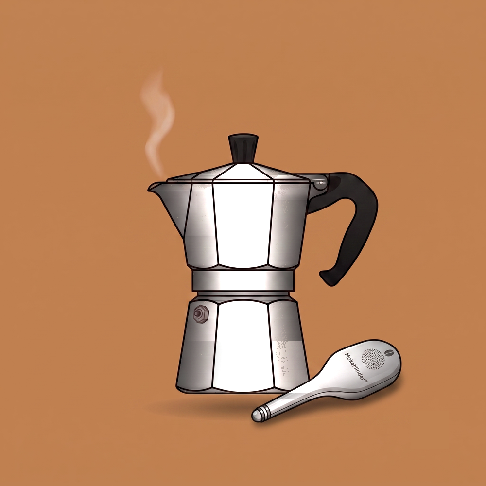 Illustrated moka pot